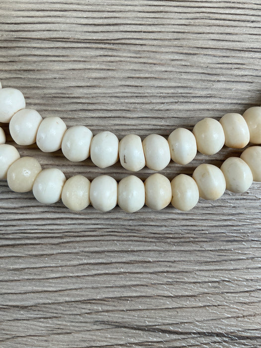 Hidden Gems: White Bone Mala Beads (9mm)