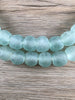 Hidden Gems: Clear Aqua Recycled Glass Beads