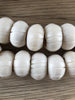 Hidden Gems: Carved Watermelon White Kenya Bone Beads (Large)