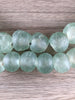 Hidden Gems: Jumbo Clear Aqua Recycled Glass Beads With Garland Tassels
