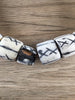 Hidden Gems: Carved White Bone Beads (Barrel Shape, 1 Broken Bead)