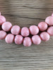 Hidden Gems: Rose Pink Flower Java Glass Beads