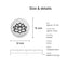 pewter buttons size details lotus silver