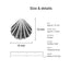 pewter buttons size details shell silver