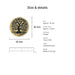 pewter buttons size details tree brass