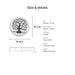 pewter buttons size details tree silver