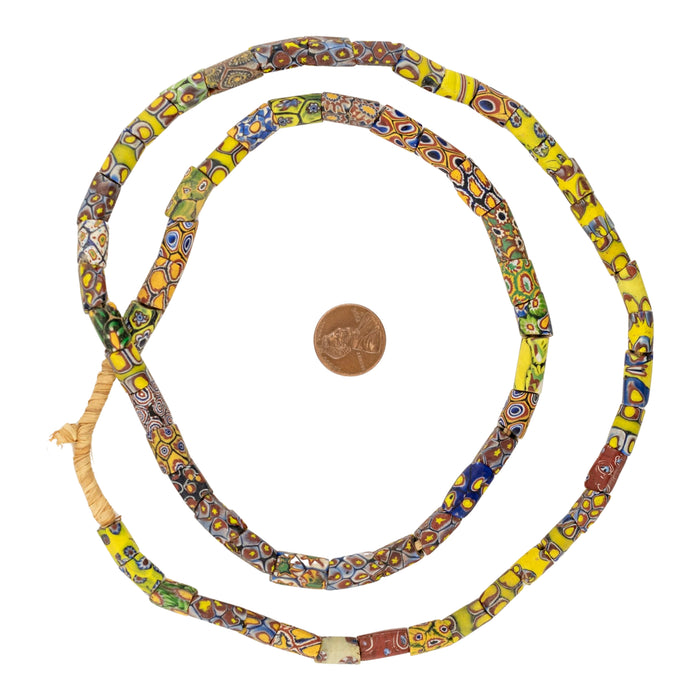 Thin Antique Venetian Millefiori African Trade Beads #20733