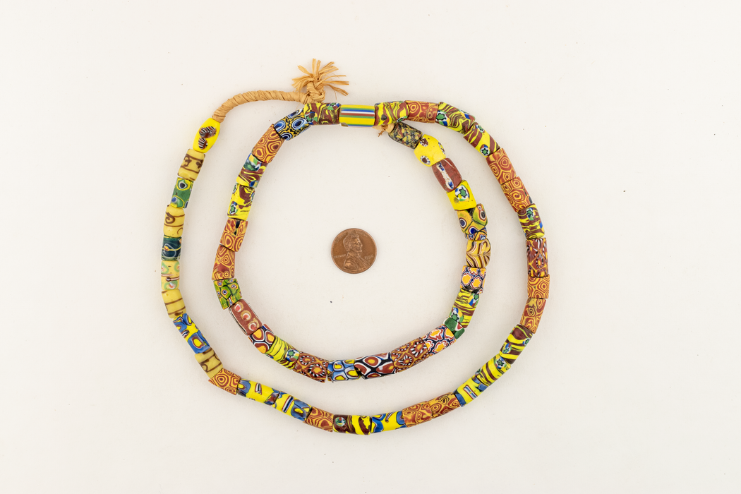 Thin Antique Venetian Millefiori African Trade Beads #20737