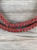 Hidden Gems: Vintage Brown Cylindrical Czech Glass Beads
