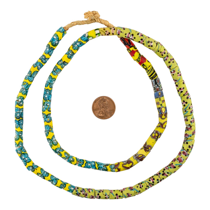 Thin Antique Venetian Millefiori African Trade Beads #20723