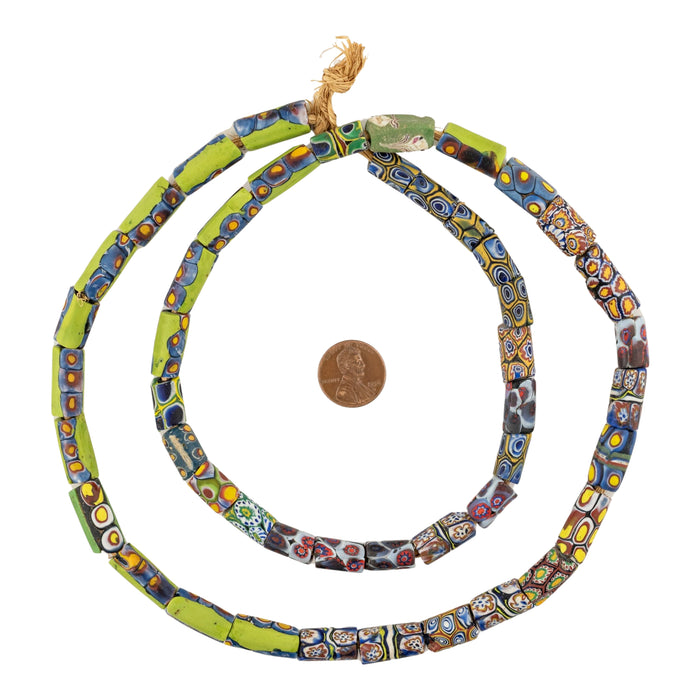 Thin Antique Venetian Millefiori African Trade Beads #20732