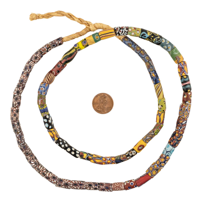 Thin Antique Venetian Millefiori African Trade Beads #20731