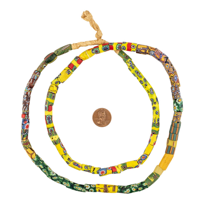Thin Antique Venetian Millefiori African Trade Beads #20728