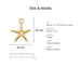 sea star charms size details plated