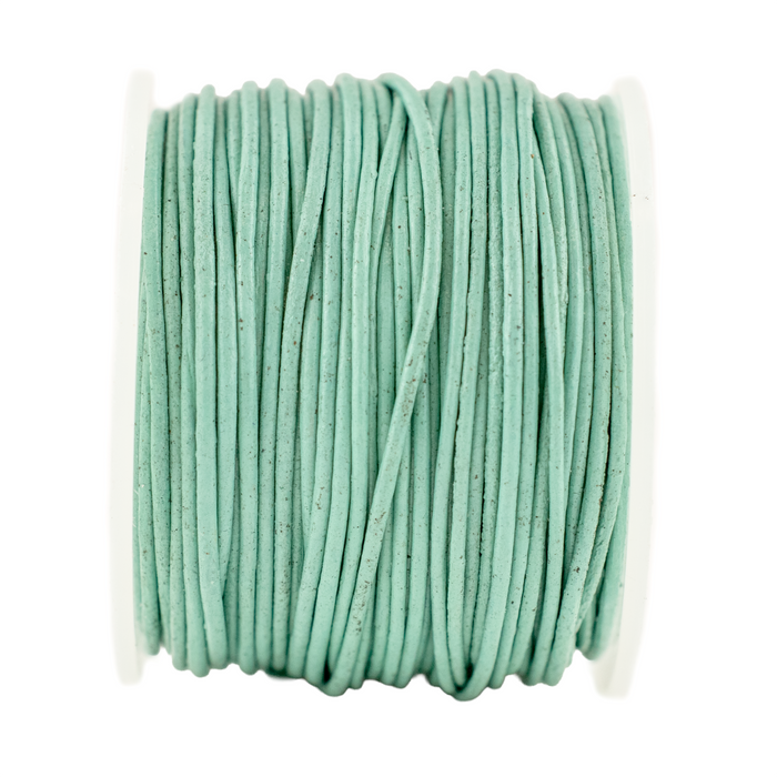 0.8mm Mint Green Round Leather Cord (75ft)