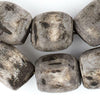 Grey Kenya Bone Beads (Barrel)