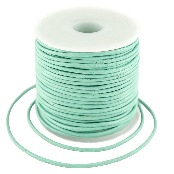 1.0mm Mint Green Round Leather Cord (75ft)