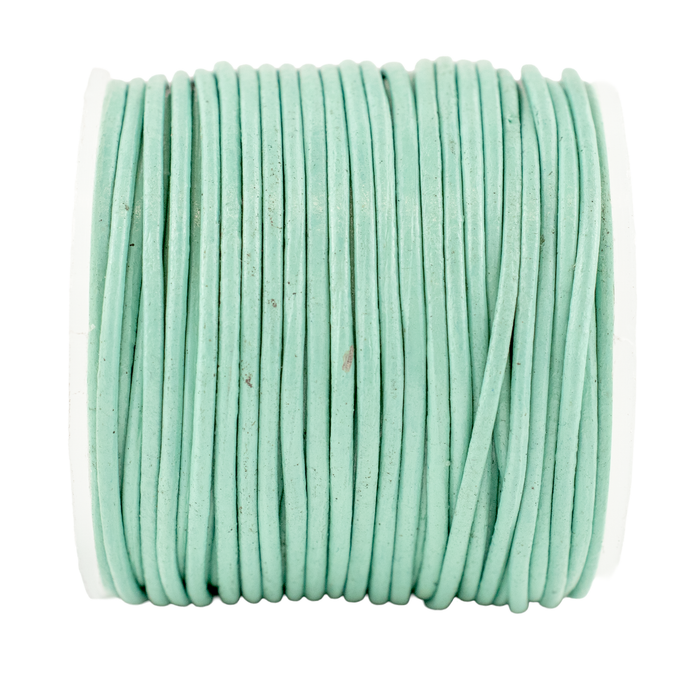 1.0mm Mint Green Round Leather Cord (75ft)