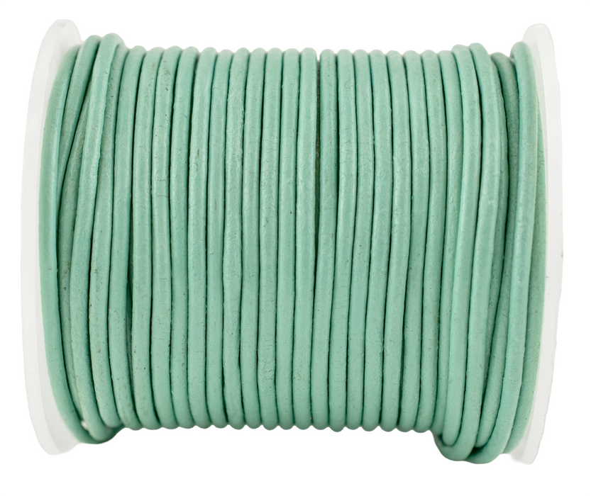2.0mm Mint Green Round Leather Cord (75ft)