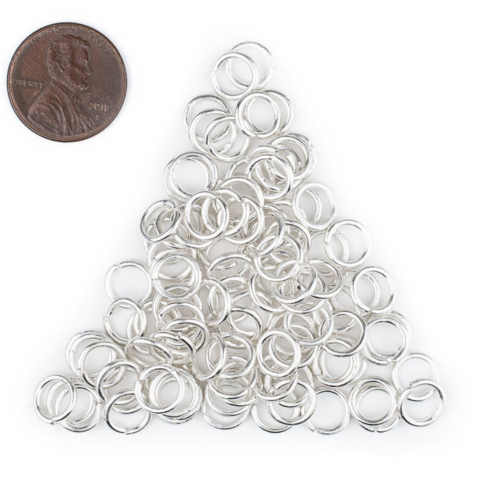 8mm Silver Round Jump Rings (Approx 500 pieces) - The Bead Chest