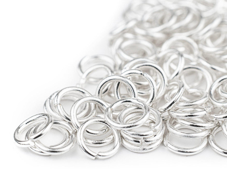 8mm Silver Round Jump Rings (Approx 500 pieces) - The Bead Chest