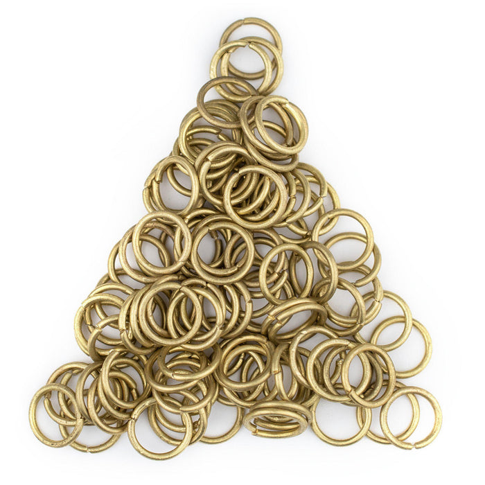 10mm Brass Round Jump Rings (Approx 200 pieces) - The Bead Chest