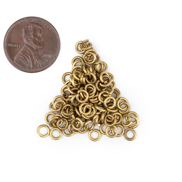 4mm Brass Round Jump Rings (Approx 1000 pieces) - The Bead Chest
