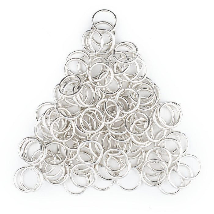 10mm Silver Round Jump Rings (Approx 500 pieces) - The Bead Chest
