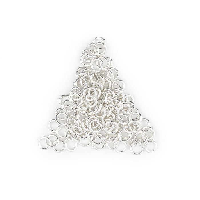 4mm Silver Round Jump Rings (Approx 1000 pieces) - The Bead Chest