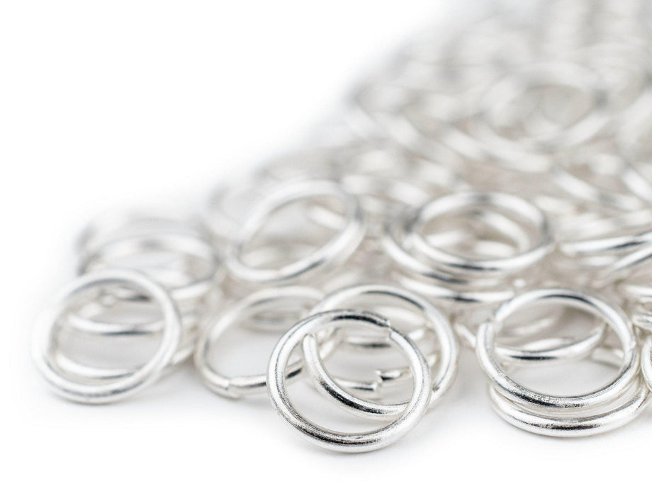 10mm Silver Round Jump Rings (Approx 500 pieces) - The Bead Chest