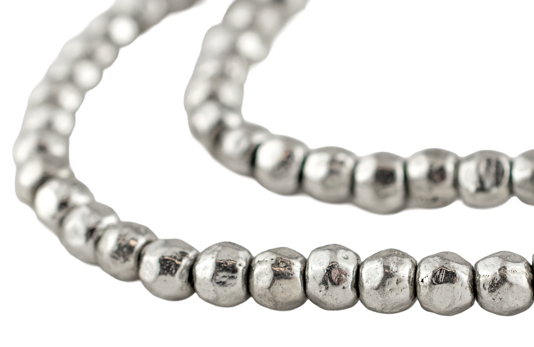 Rounded Silver Nugget Beads (5mm)