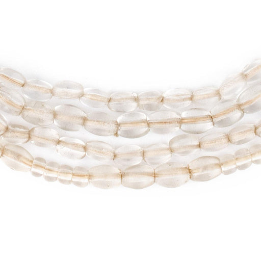 Old Abyssinian Glass Oval Crystal Beads (8x6mm)