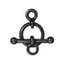 Midnight Black Bar & Ring Toggle Clasp Set (10mm) (5 Pack) - The Bead Chest