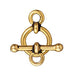 Antiqued Gold Bar & Ring Toggle Clasp Set (10mm) (5 Pack) - The Bead Chest