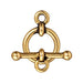 Antiqued Gold Bar & Ring Toggle Clasp Set (12mm) (5 Pack) - The Bead Chest