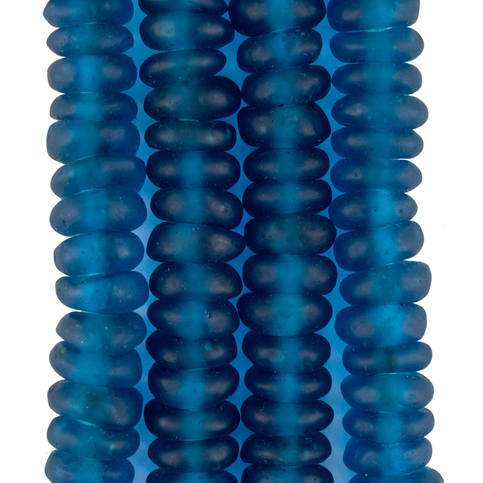 Azul Rondelle Recycled Glass Beads