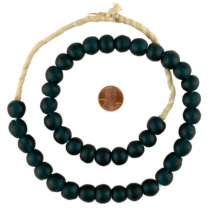 Alpine Teal Recycled Glass Beads (14mm)