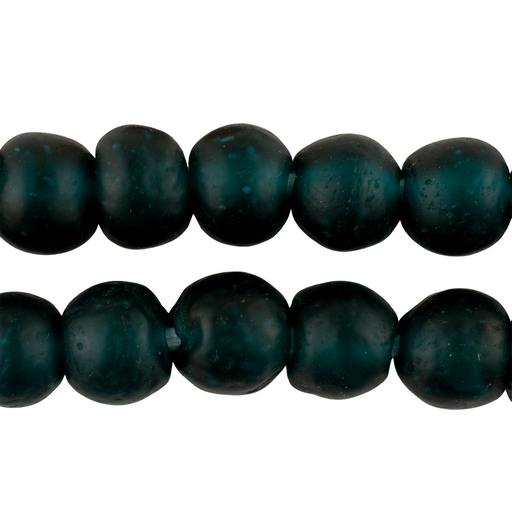 Alpine Teal Recycled Glass Beads (14mm)
