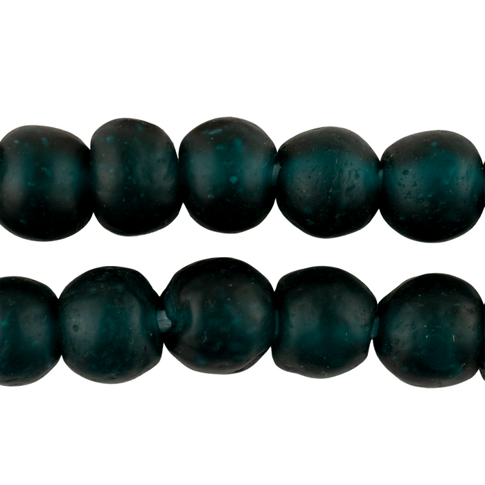 Alpine Teal Recycled Glass Beads (14mm)