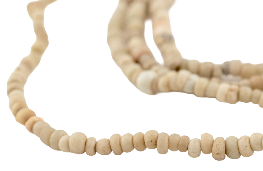 White Ancient Djenne Nila Glass Beads