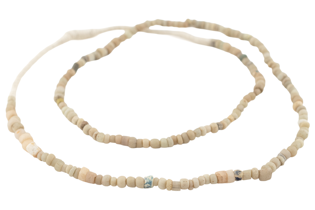 White Ancient Djenne Nila Glass Beads