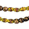 Assorted Antique Yellow Jacket Chevron and Venetian Trade Beads #17767