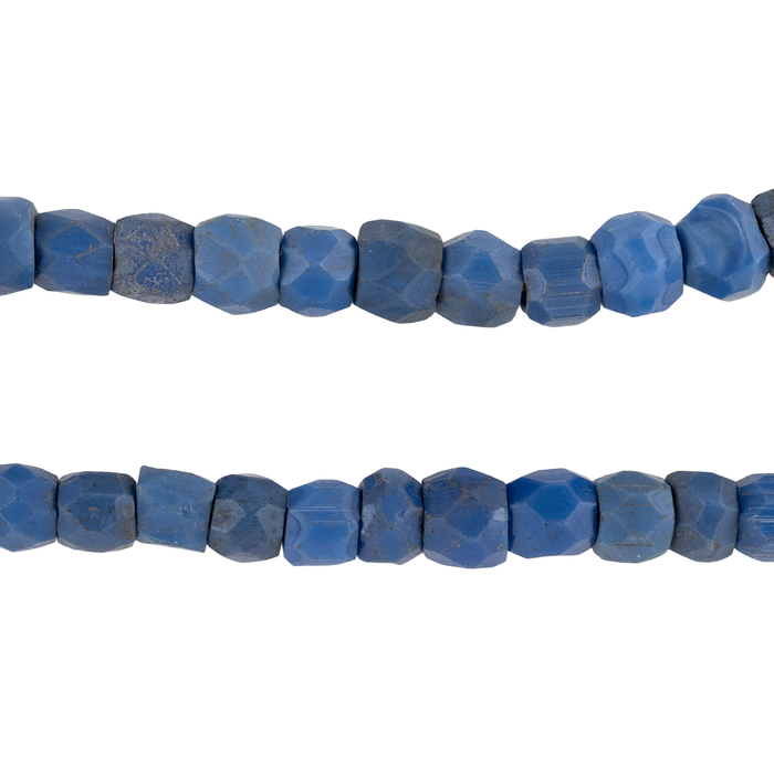 Multifaceted Antique Russian Blue Trade Beads #77303