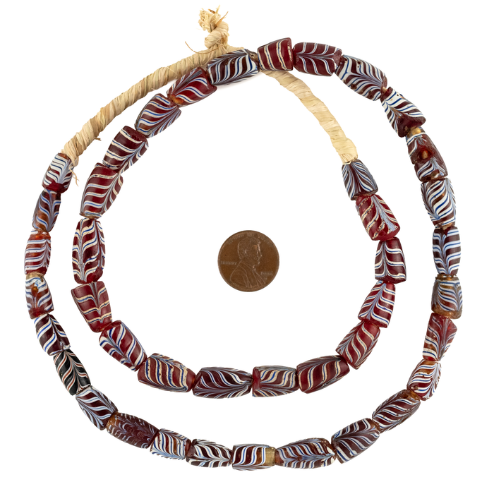 Antique Venetian Feather Bead Fragments