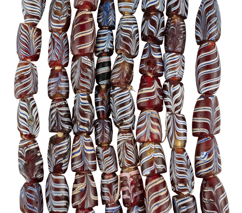 Antique Venetian Feather Bead Fragments