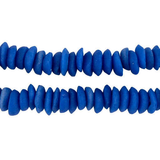 Ocean Blue Ashanti Saucer Beads (8mm)