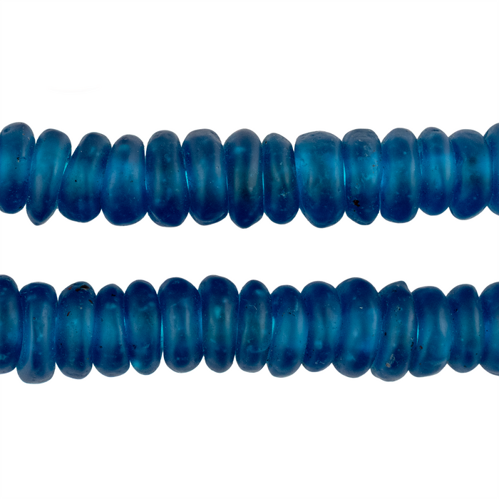 Azul Rondelle Recycled Glass Beads