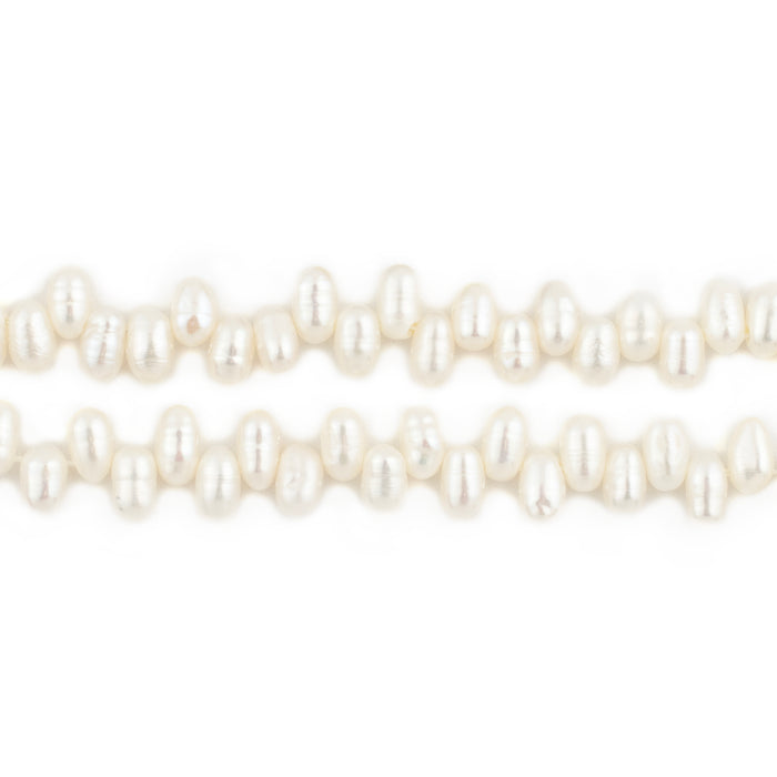 Top-Drilled Potato-Shape Vintage Japanese Pearl Beads (4x6mm)