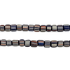 Cobalt Rainbow Stripe Java Gooseberry Beads