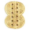 Brass Double Sun Dotted Baule Pendant Bead (48x36mm)